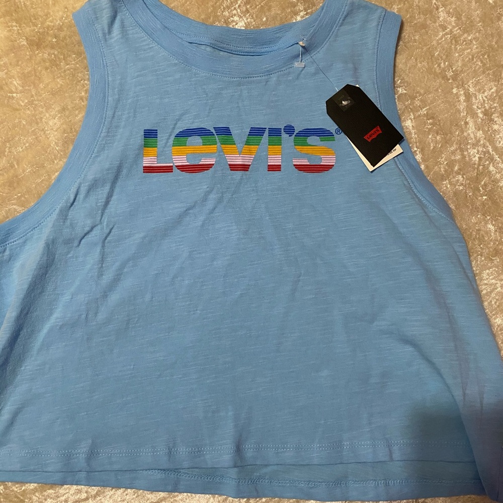 Levi blue crop top